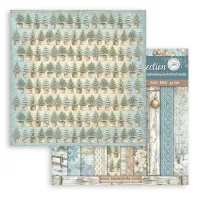 Stamperia White Christmas Papierblok 8x8 inch - Cristina Radovan (Stamperia White Christmas 8x8 Inch Paper Pack Maxi Background Selection by Cristina Radovan (SBBS147))